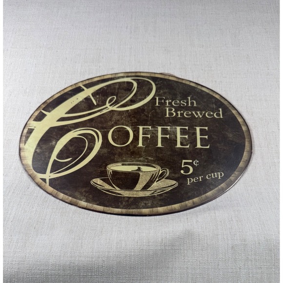 Melissa Frances Other - Melissa Frances Metal Coffee Wall Sign Oval Vintage Kitchen Decor 13x9